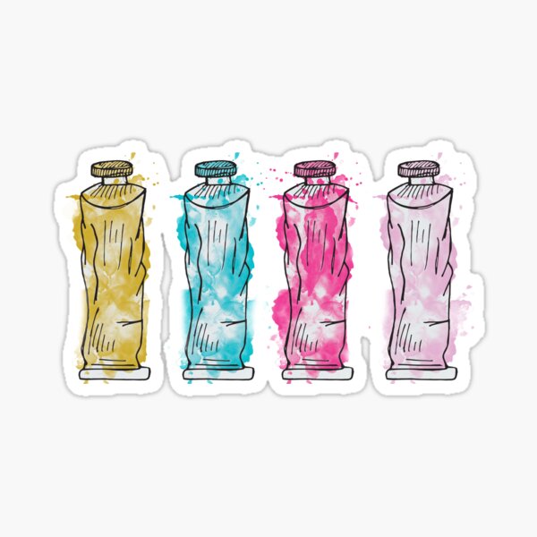 Aperçu de l'œuvre Tubes de peinture colorés créée et vendue par AllieScraps.