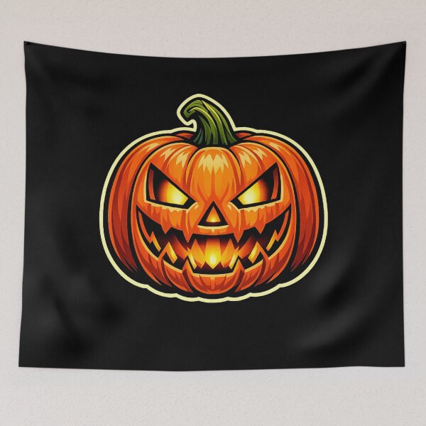 Item preview, Classic Halloween Pumpkin Jack O Lantern Glowing Candle designed and sold by BeardWave.