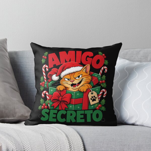 Artikelvorschau, Retro Amigo Secreto Grumpy Cat Christmas Gift entworfen und verkauft von Design Vibras.