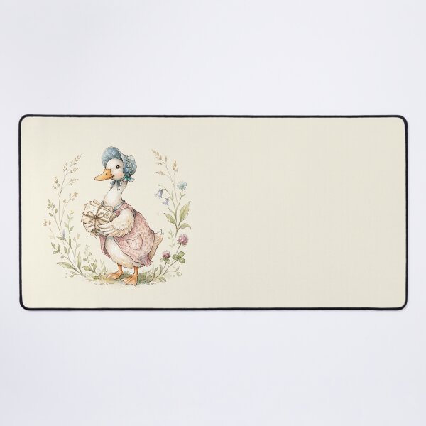 Item preview, Sweet Duck Sending Letters Vintage Watercolor Illustration designed and sold by Pasteltone.