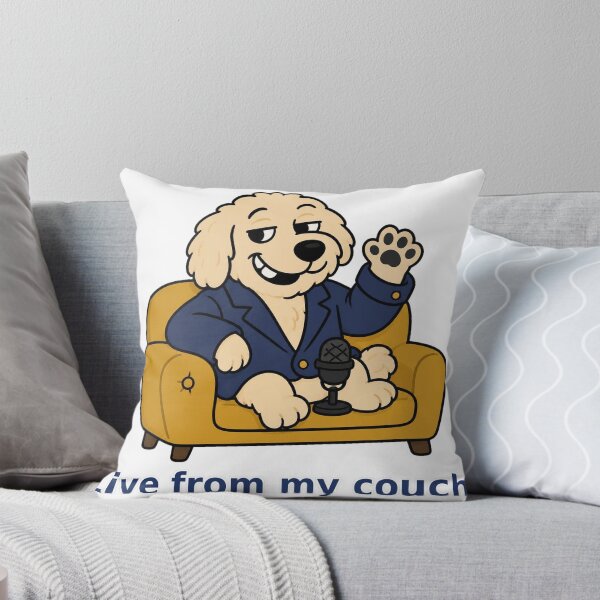 Item preview, Live From My Couch Funny Dog Sticker designed and sold by ryleemaxwell.