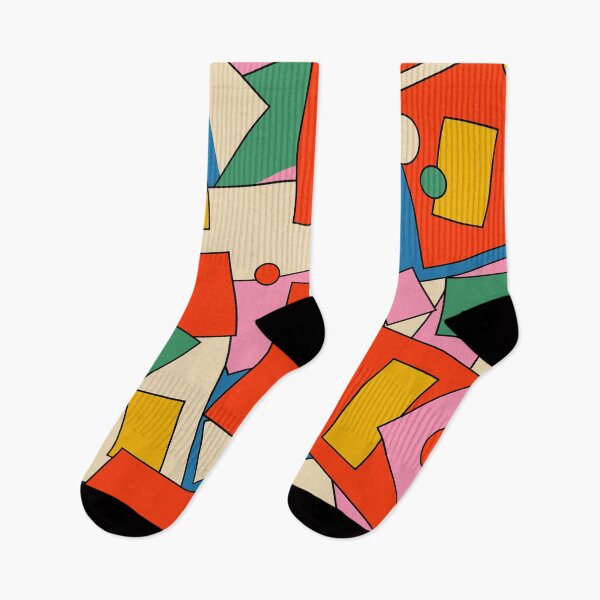 Item preview, Nuevo cuadro abstracto enmarcado con patchwork geométrico de puntos de los años 80 en colores pop arcoíris y negro. designed and sold by kierkegaard.