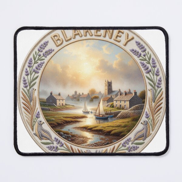 Item preview, Blakeney England Norfolk Salt Marsh Quay Village Embroidered Patch Sticker designed and sold by Imaginarium of Chaos falcon88 .