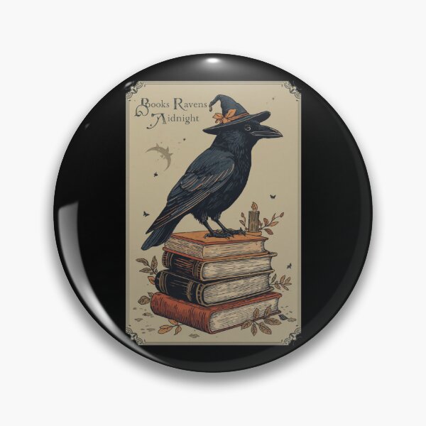 Item preview, Gothic Book Lover Raven designed and sold by ChicTrendz.