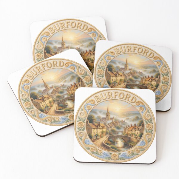 Item preview, Burford England Cotswolds Honey Stone High Street Embroidered Patch Sticker designed and sold by Imaginarium of Chaos falcon88 .