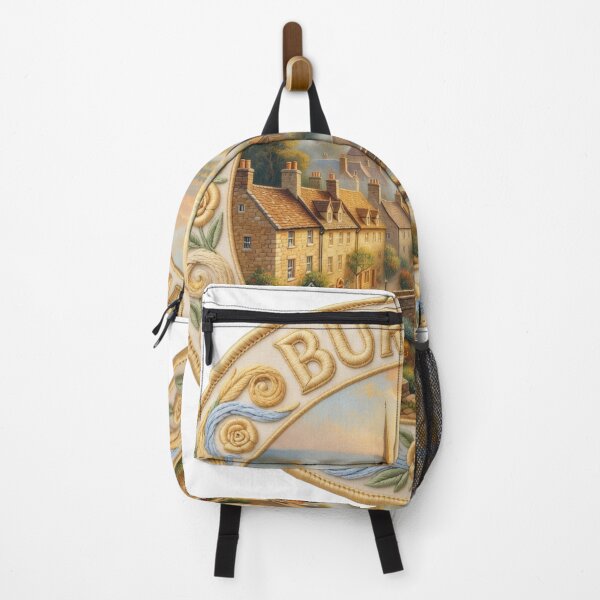 Item preview, Burford England Cotswolds Honey Stone High Street Embroidered Patch Sticker designed and sold by Imaginarium of Chaos falcon88 .