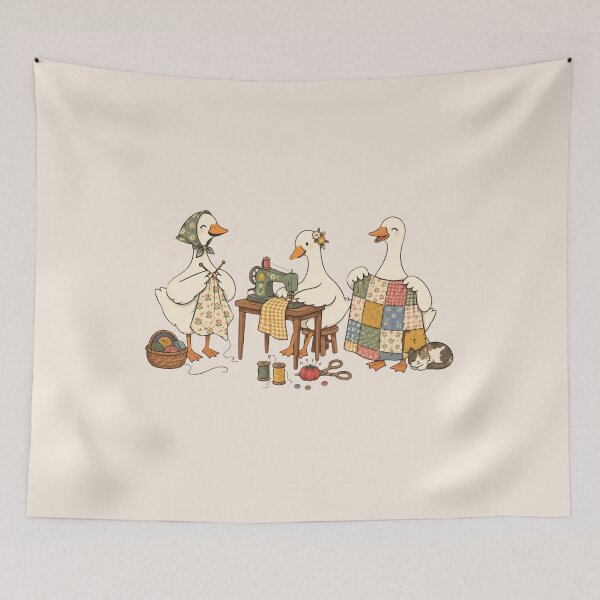 Item preview, Funny Quilting Goose, Cute Sewing Machine, Patchwork Quilter Gift designed and sold by Quiajia.