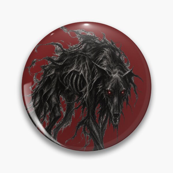 Item preview, The Black Hound Hellhound Dark Horror designed and sold by Ashen Threads Studio.