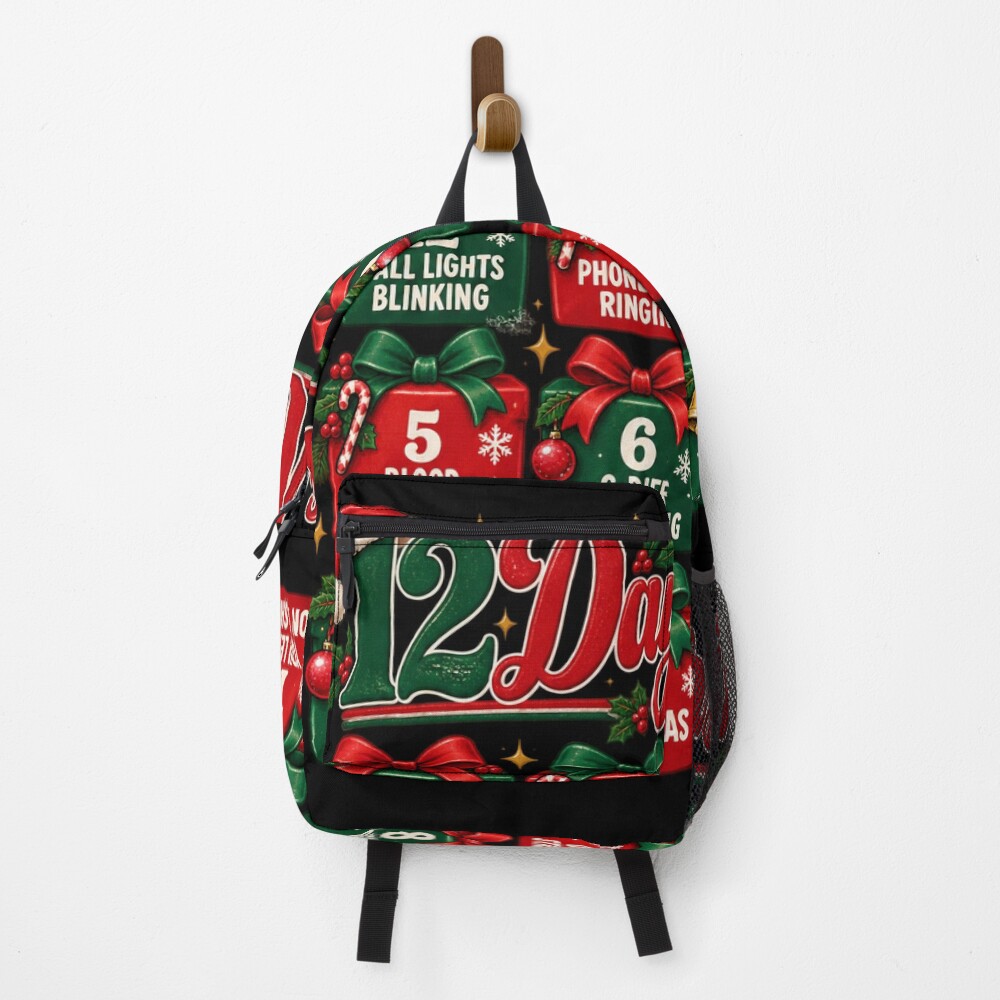 Vista previa del artículo con la obra «Mochila», diseñado y vendido por DesignStitchery.
