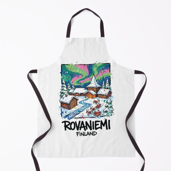 Artikelvorschau, Weihnachtsmanndorf Rovaniemi Finnland Lappland Kunst entworfen und verkauft von Merch by Das Design Studio.
