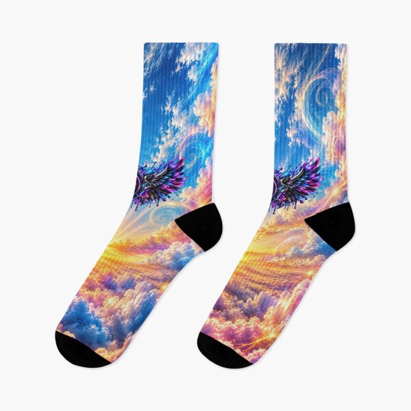 Item preview, NA Wings of Recovery – Neon Blue & Purple Sobriety Art designed and sold by artistwill.