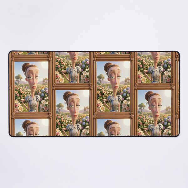 Item preview, Stylized portrait of a girl in a garden of flowers designed and sold by Vintage Designs +.
