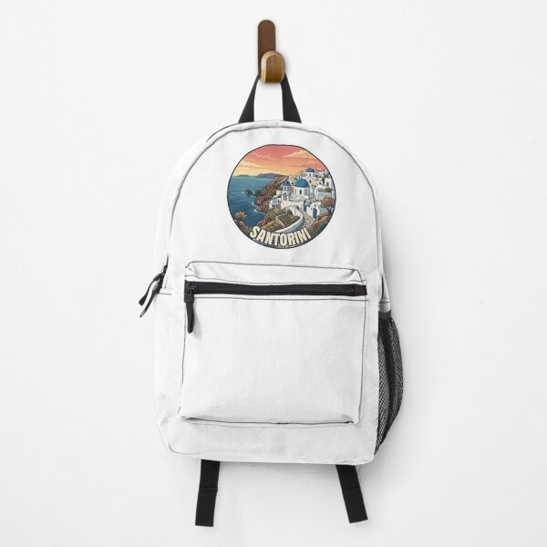 Artikelvorschau, Santorini-Reiseabzeichen – Vintage-Souvenir aus Griechenland entworfen und verkauft von DesignMaxa.