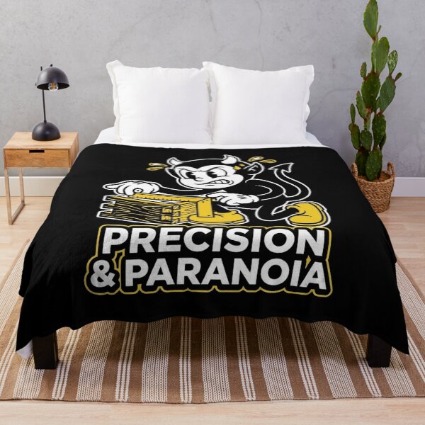 Item preview, Precision & Paranoia Funny Carpenter Woodworker T-Shirt designed and sold by DEADLINE DEMONS.