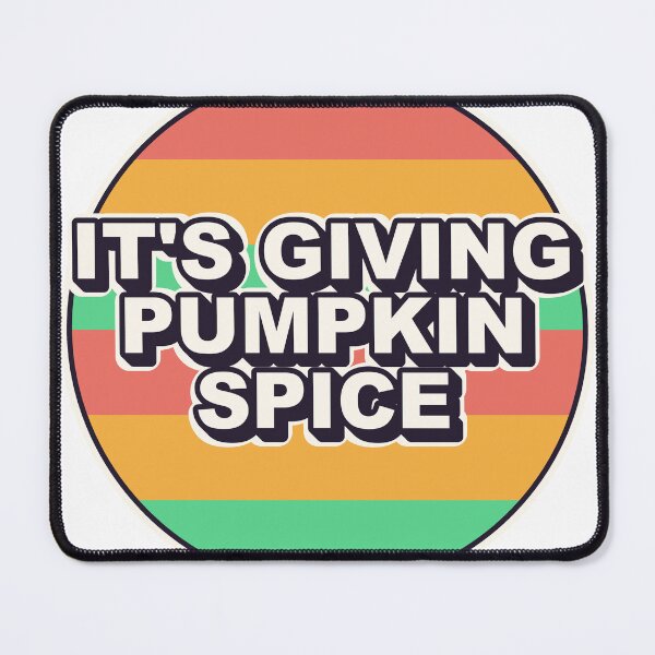 Artikelvorschau, „Its Giving Pumpkin Spice“-Retro-Meme-Aufkleber entworfen und verkauft von Alphakenon.