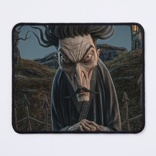 Item preview, Creepy man with a mustache horror halloween art designed and sold by Vintage Designs +.