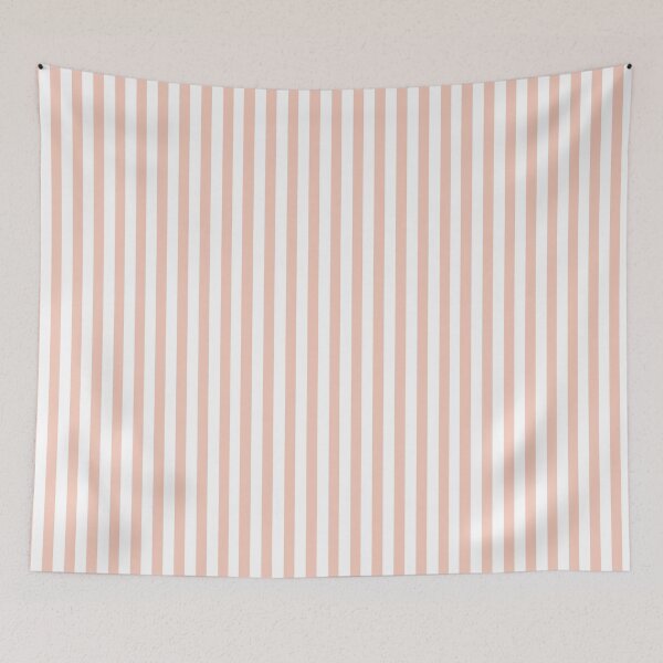 Item preview, Narrow stripes in peach and white designed and sold by RishabhArts1.
