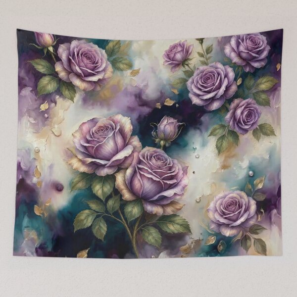 Item preview, Vintage Purple Roses Pattern designed and sold by Eclectic Monkey.