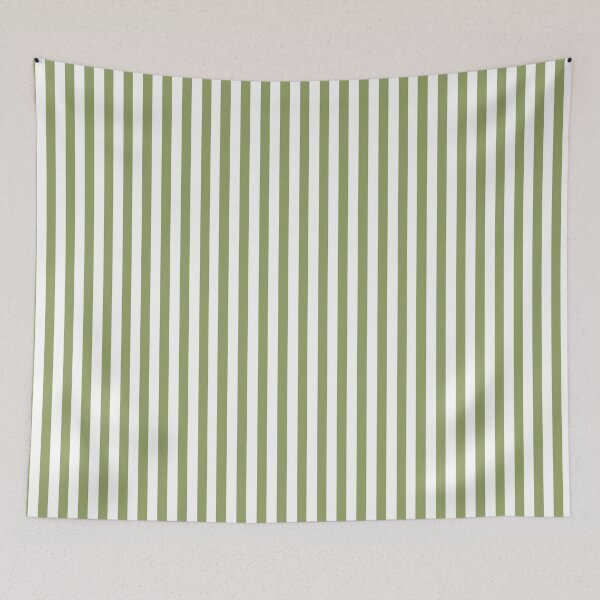 Item preview, Narrow stripes in olive green and white designed and sold by RishabhArts1.