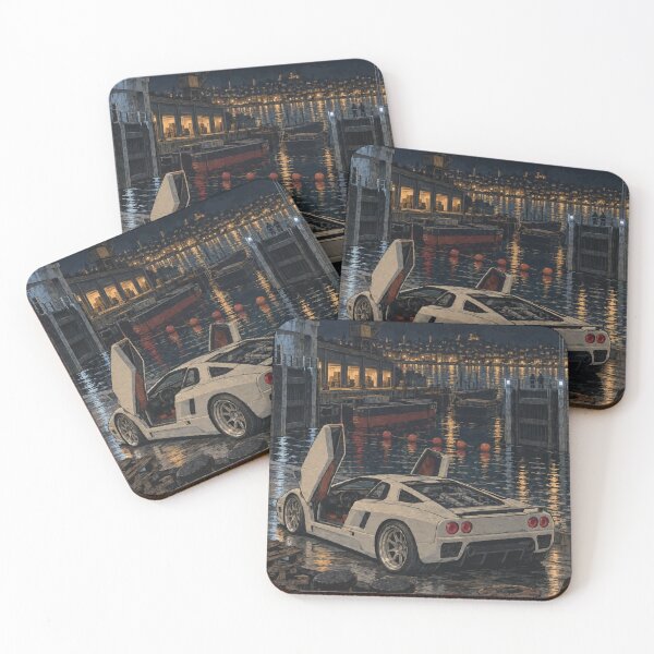Item preview, Lock Gate Night - Shin Hanga Woodblock Supercar Quay Print designed and sold by WAVE-JP.