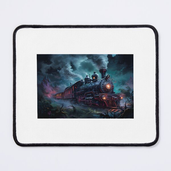 Item preview, Spooky Steam Train Illustration with Haunted Vibes and Vintage Style designed and sold by NurseAxis.