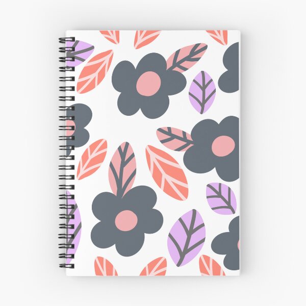 Item preview, Retro Coral & Lilac Floral Garden designed and sold by BigfeetLittlepaws.