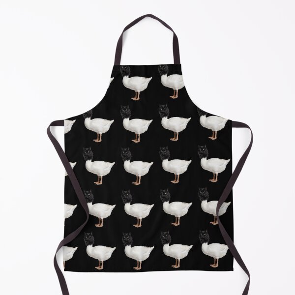 Item preview, White Goose with Black Cat Head designed and sold by OksArtStudio.