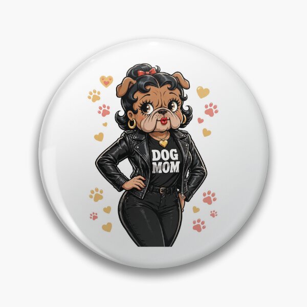 Item preview, Dog Mom – Betty Boop Inspired Pin-Up Bulldog – Funny Dog Mom Gift Shirt designed and sold by DetroitNell.
