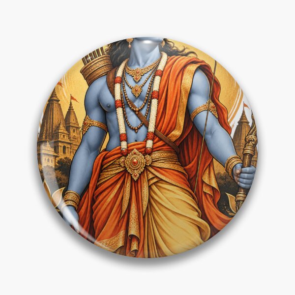 Item preview, Lord Rama Divine Archer Devotional Art designed and sold by BasicPrintStudio.