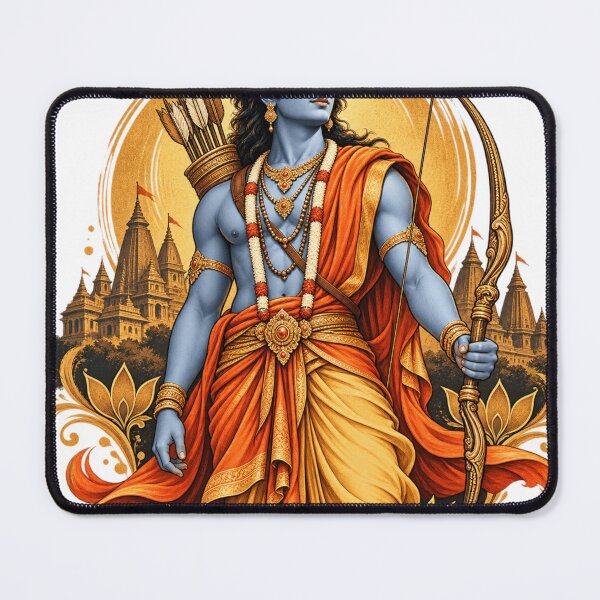 Item preview, Lord Rama Divine Archer Devotional Art designed and sold by BasicPrintStudio.