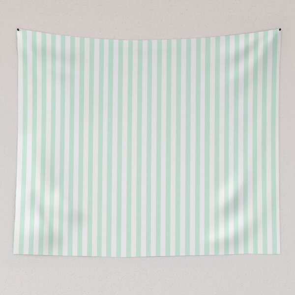 Item preview, Narrow stripes in mint green and white designed and sold by RishabhArts1.