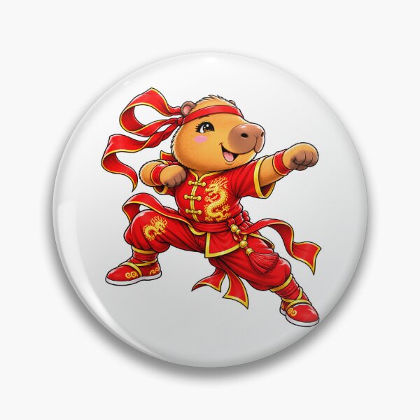 Item preview, Cute Kung Fu Capybara – Chinese Martial Arts Adventure designed and sold by CapybaraTravels.