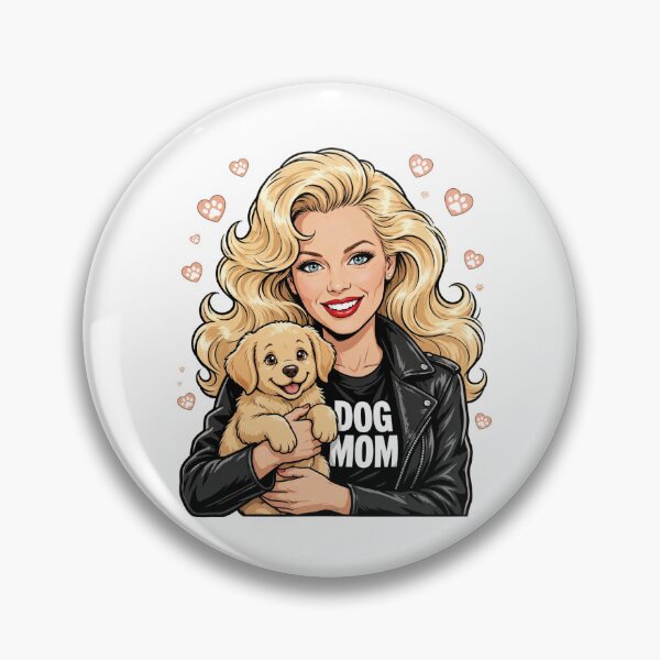 Item preview, Dog Mom – Blonde Bombshell with Puppy – Funny Dog Mom Gift Shirt designed and sold by DetroitNell.