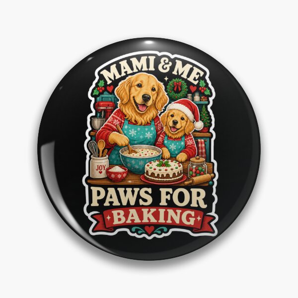 Item preview, Retro Mami And Me Paws For Baking Golden Retriever designed and sold by Design Vibras.