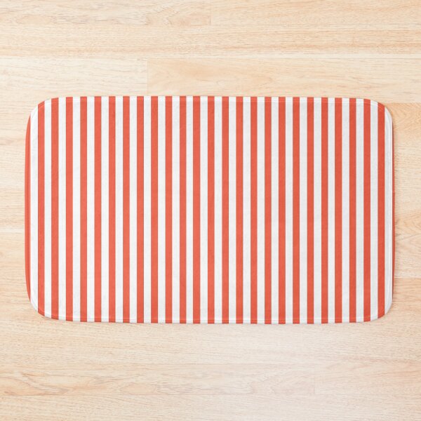 Item preview, Narrow stripes in persimmon and white designed and sold by RishabhArts1.
