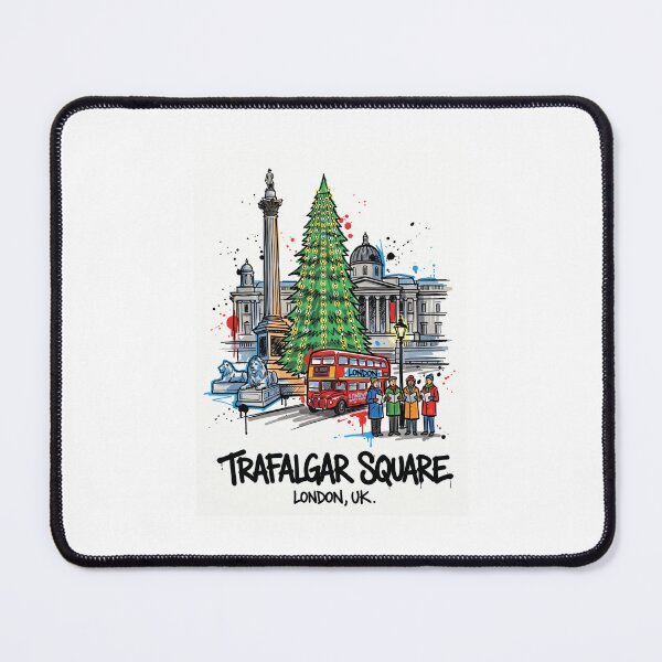 Item preview, Trafalgar Square Christmas Tree London UK Art designed and sold by Merch by Das Design Studio.