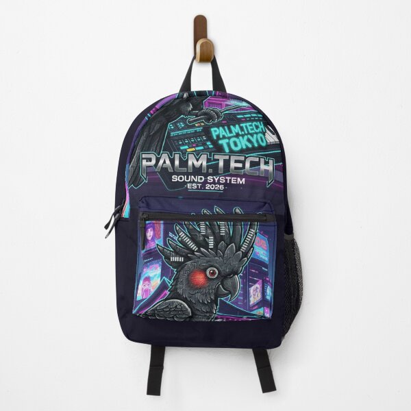 Item preview, Palm Tech Tokyo: The Cyberpunk Drummer - Synthwave Cockatoo Art designed and sold by codex antique.