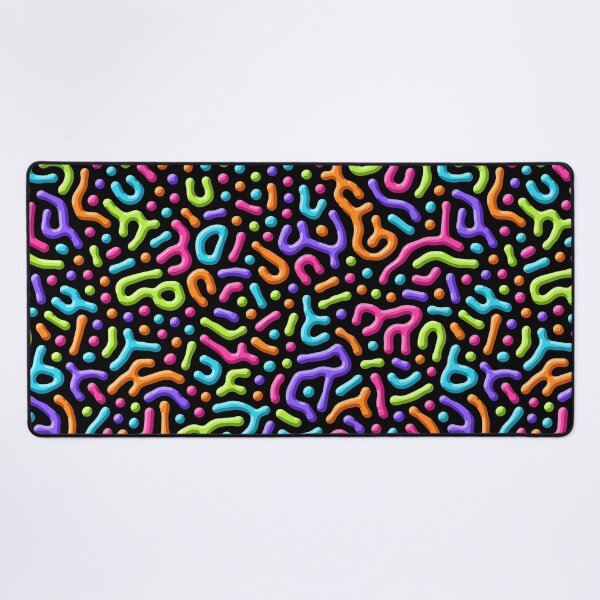 Item preview, Plankton Bloom's Arcade - Bioluminescent Neon Pattern designed and sold by Shiri Mor Arts.