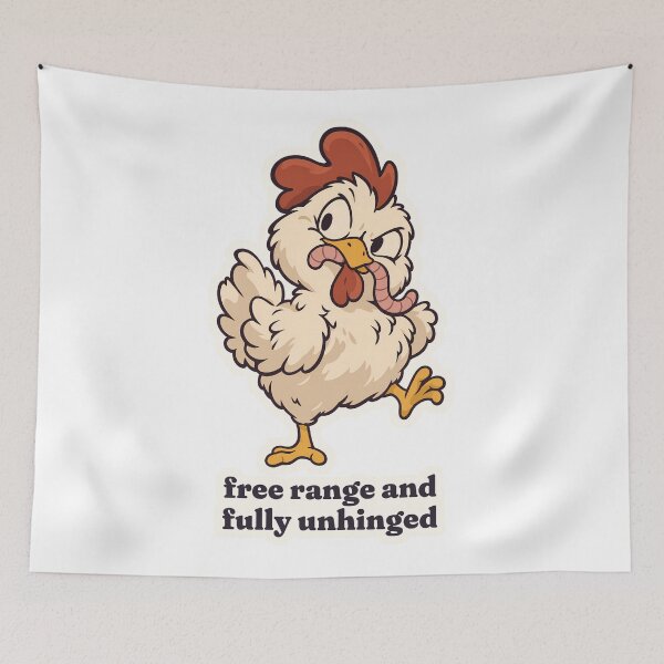 Item preview, Unhinged Backyard Chicken Free Range Worm Thief designed and sold by OuqCreations.
