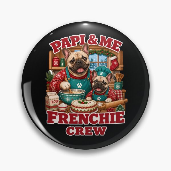 Item preview, Retro Papi And Me Frenchie Baking Crew Christmas designed and sold by Design Vibras.