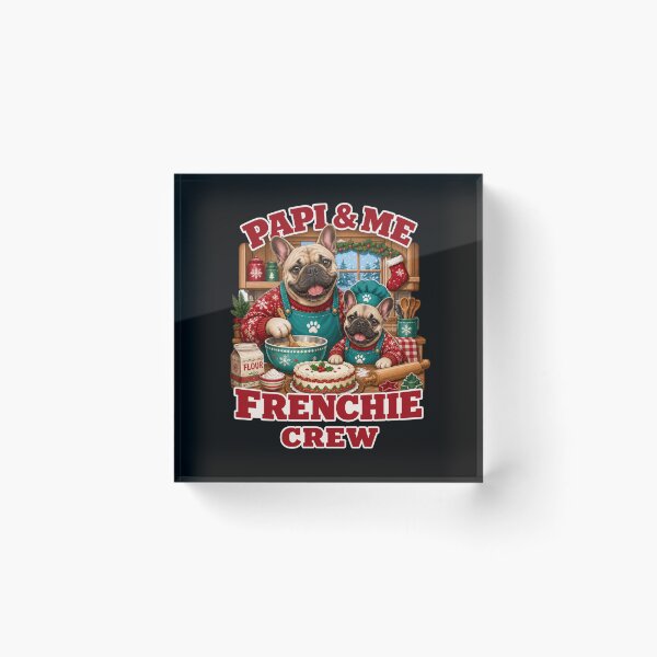 Item preview, Retro Papi And Me Frenchie Baking Crew Christmas designed and sold by Design Vibras.
