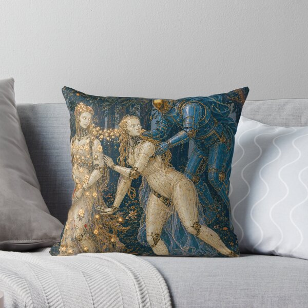 Item preview, Zephyr and Flora Cyber Renaissance Art Print designed and sold by DMarquiseArt.