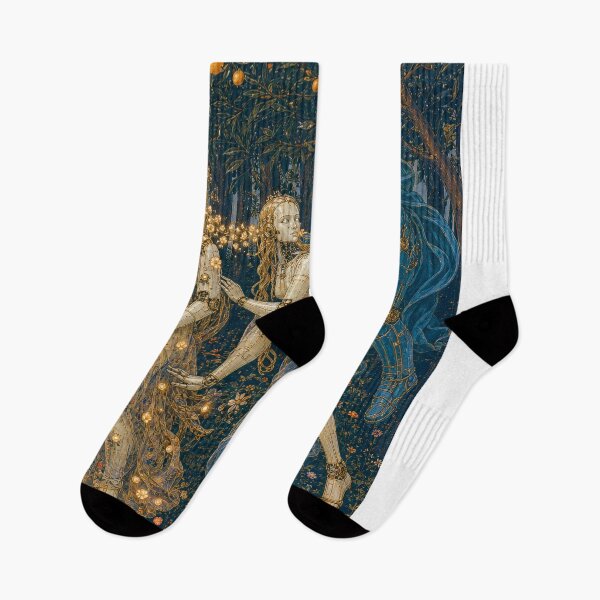 Artikelvorschau, Zephyr und Flora Cyber Renaissance Kunstdruck entworfen und verkauft von DMarquiseArt.