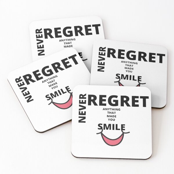 Item preview, Never Regret Anything That Made You Smile — Happy Quote designed and sold by AutomationDataCamp LLC.