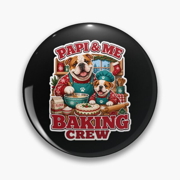 Item preview, Retro Papi And Me English Bulldog Baking Crew designed and sold by Design Vibras.