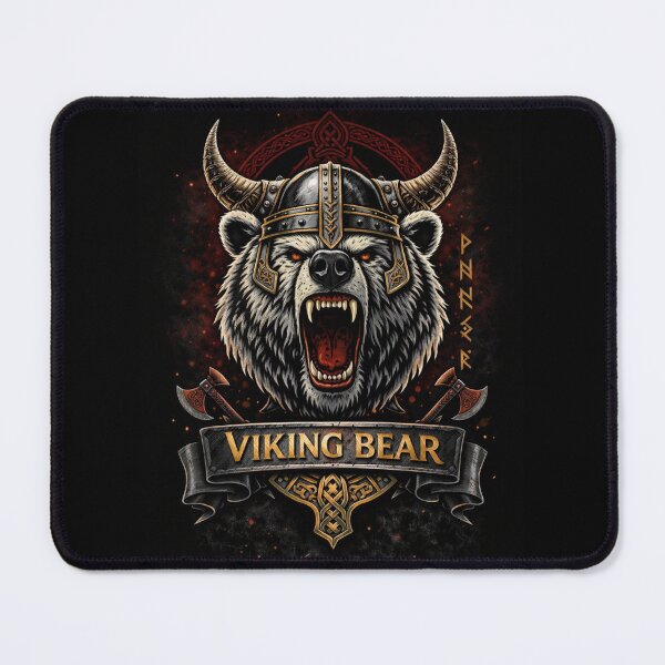 Item preview, Viking Bear Warrior – Norse Mythology Adventure Illustration designed and sold by Dogandesighn.