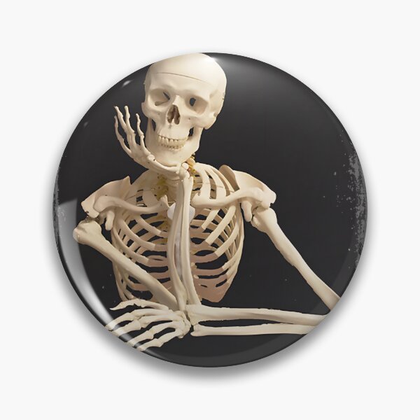 Item preview, Waiting Skeleton Illustration with Humorous and Gothic Vibes designed and sold by alkont.