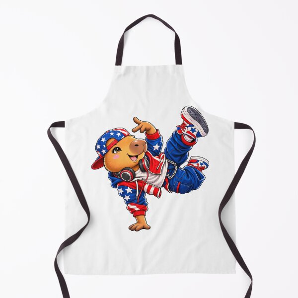 Item preview, Hip Hop Capybara USA – Cute Breakdance Street Dance Adventure designed and sold by CapybaraTravels.