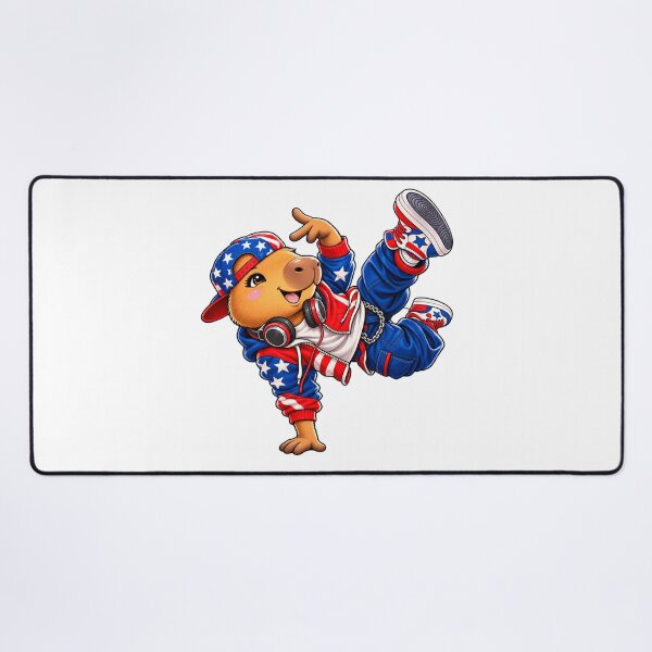 Item preview, Hip Hop Capybara USA – Cute Breakdance Street Dance Adventure designed and sold by CapybaraTravels.