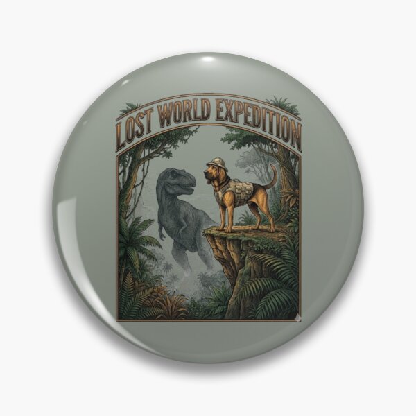 Item preview, Lost World Expedition Funny Dinosaur Movie Adventure Dog Bloodhound Lover Gift designed and sold by FurRealStudioCo.